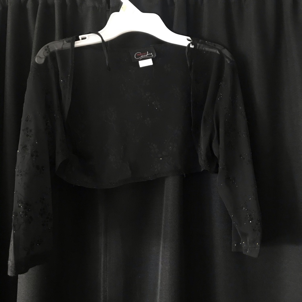 Black Sheer Sequined Cover-up